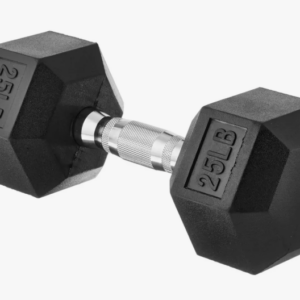 MANCUERNA HEXAGONAL AHULADA NEGRA  25 LBS